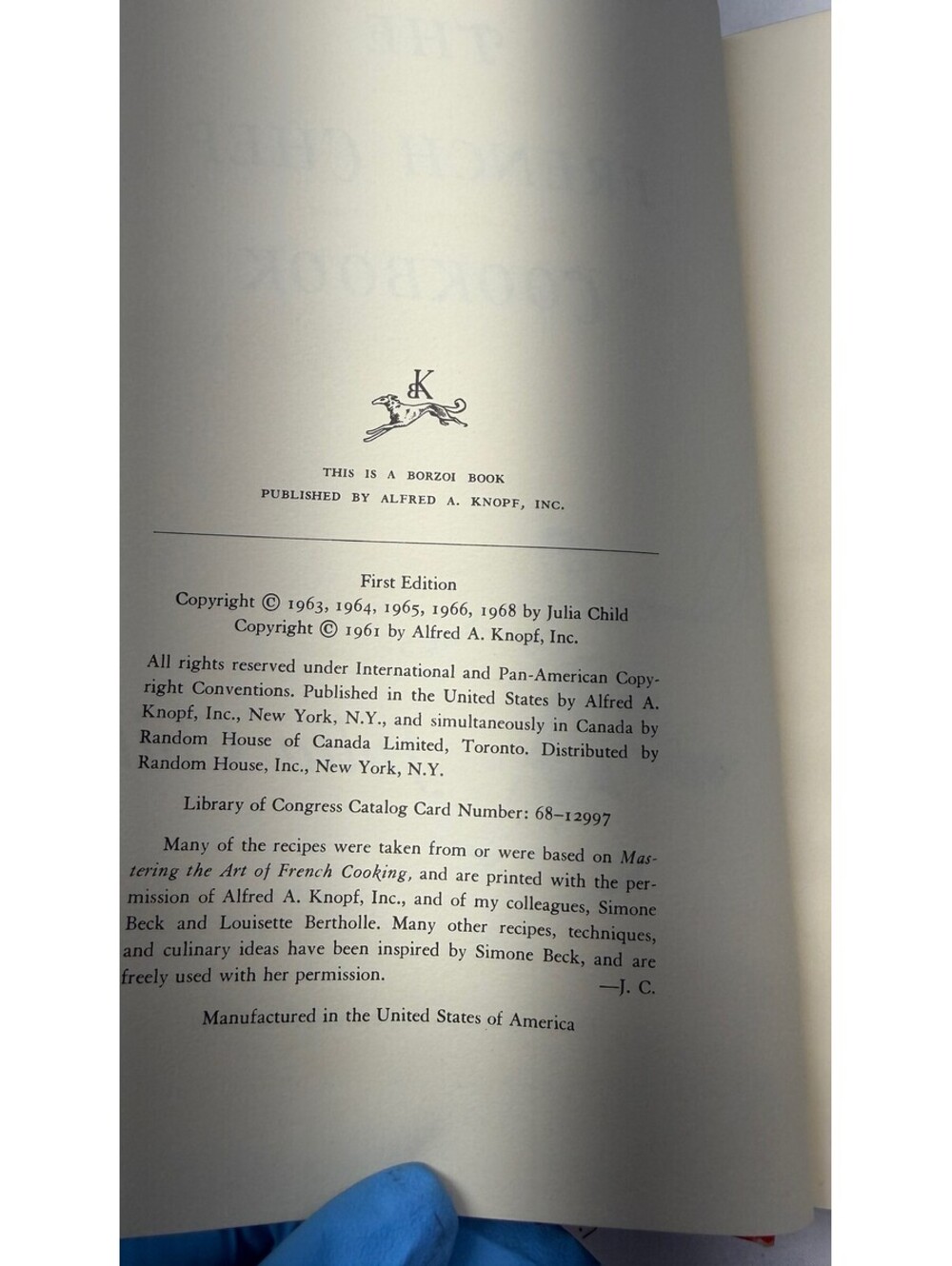The French Chef Cookbook by Julia Child 1968 First Edition Vintage Hardcover E-4 - Picture 4 of 10